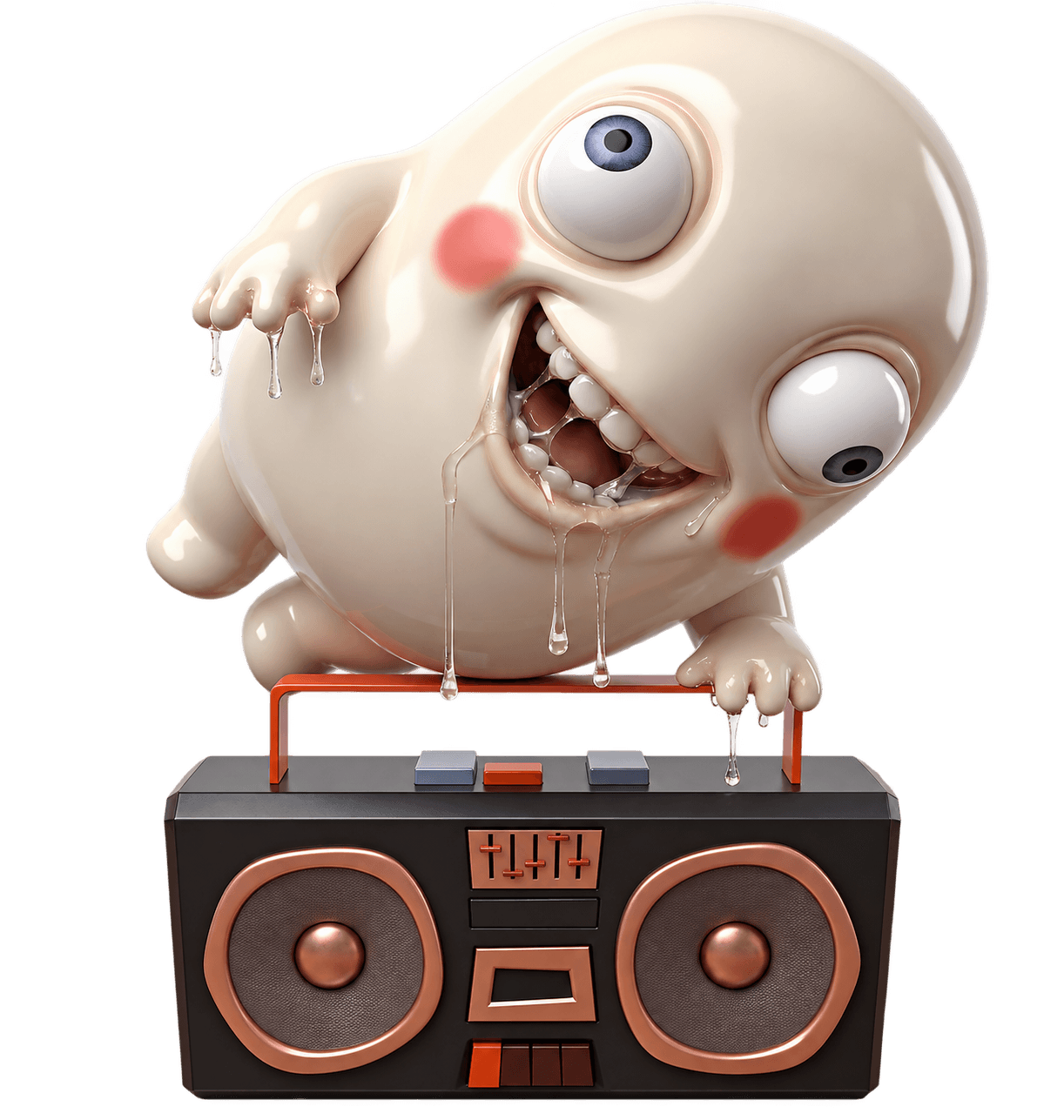 Derp dancing on a boombox